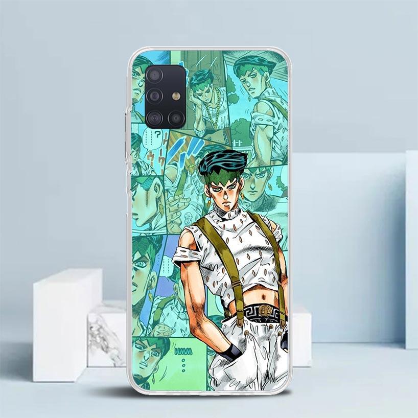 JoJo Adventure Rohan Kishibe Soft Cover for Samsung Galaxy A12 A22 A32 A52 A72 A02S Phone Case Note 20 Ultra 10 S10 Plus A51 A71