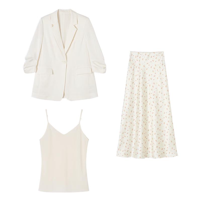 Xiangying Women s Professional Lightweight Blazer Set M