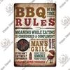 Putuo Decor BBQ Metal Sign Tin Plaque Vintage Metal Signs Iron Painting for Barbecue Bar Pub Kitchen Party Zone Wall Decor