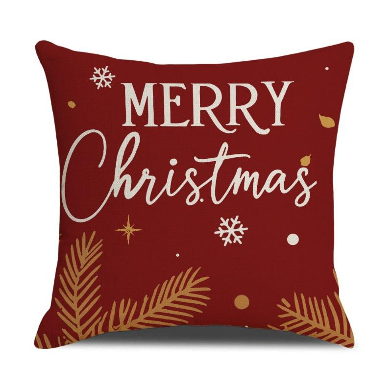 Christmas Pillow Covers 45x45cm Set of 4,Xmas Party Decor Pillow Covers Winter Holiday Cushion Cases Decor for Home Ornament
