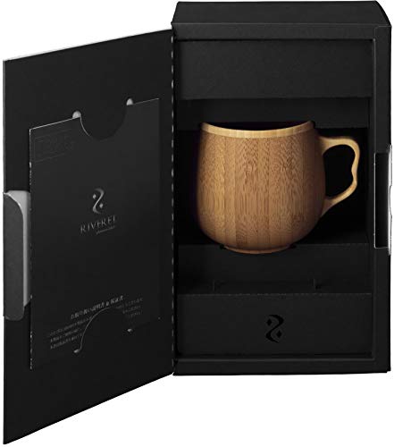 RIVERET Cafe au Lait Mug, 350ml, Bamboo, Dishwasher Safe, Brown, RV-205B