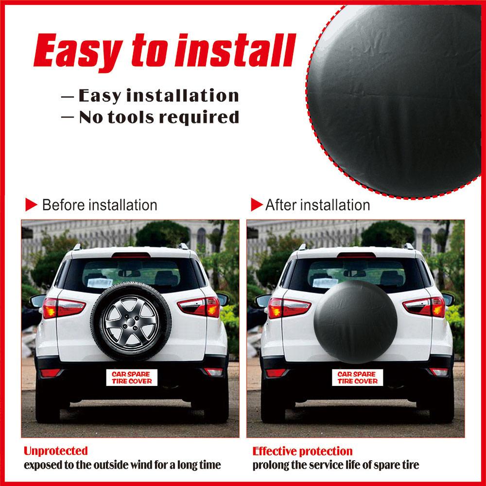 14-17 tommer Bilhjul Reservehjuldeksel Etui Beskytterpose Dekkhjulbeskytter For Mitsubishi For Kia Reservehjultilbehør