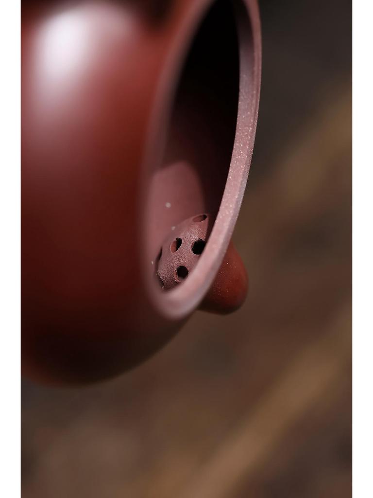 Elegant Handmade Yixing Zisha Teapot In Dragon Blood Clay