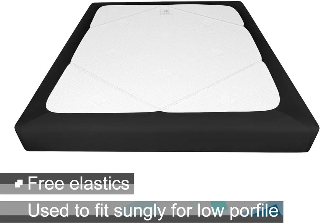 Box Spring Cover Hotel Quality Wrap Around Bed Skirts-Mattress Protector Encasement-Easy To Install Twin/Full/Queen/King
