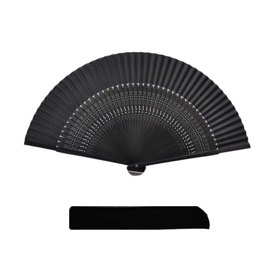 Plain Folding Fan [06 Pure Black]