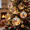 Coordinated Seasonal Arrangements Glowing Clear Christmas Ball Ornament Light Up Story Decoration with Warm LED 3D Winter Scene Baubles Light,