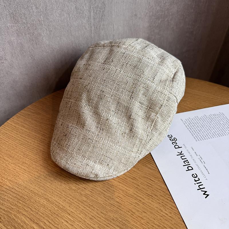Cotton Linen Cap With Breathable Sunshade For Summer Commuting Men Women