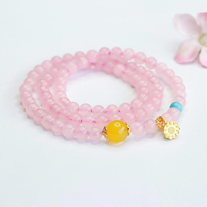 Juan Yu Natural Pink Crystal Lotus Seed Pod Bracelet CB4062310