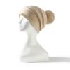 Cashmere Autumn and Winter New Women's High End Solid Color Horizontal Stripe Fur Ball Warm Fashion Knitted Casual Hat