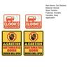 4Pcs Car Door Safety Sticker Reflective Warning Labels for Vehicle Window Creative Weatherproof Automatic Decal Set