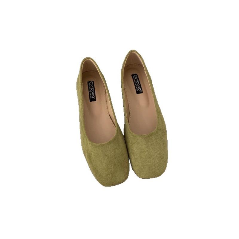 Flat single shoes women's new spring and summer shallow mouth evening shoes one pedal Mary Jane shoes ballet style Doudou shoes