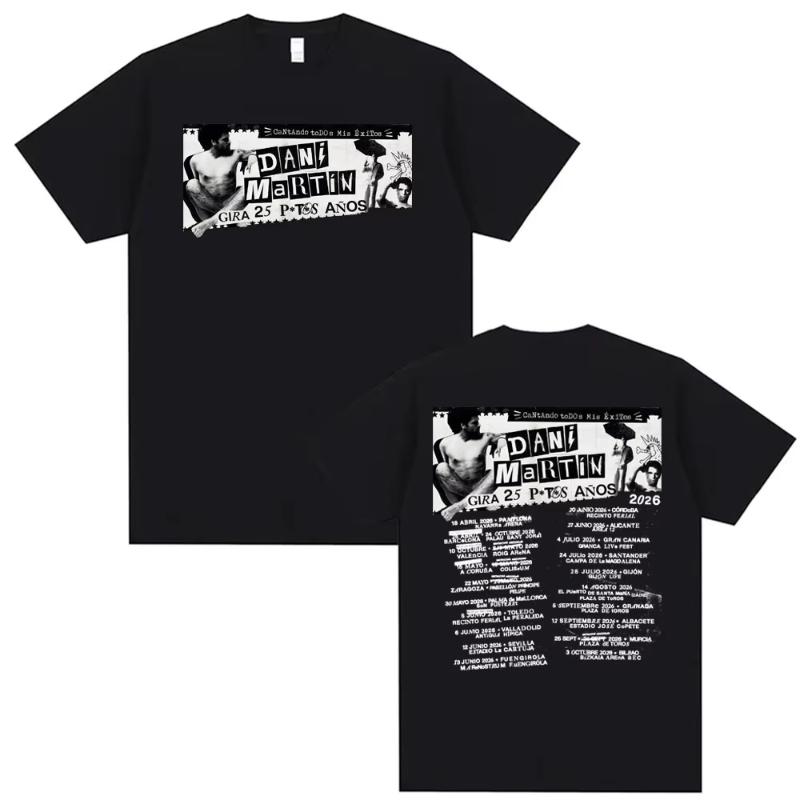 Dani Martin Ptos Anos Graphic T-shirts Men Women Fashion Classic Trend Tee Shirt Man High Quality Oversized Cotton T Shirts