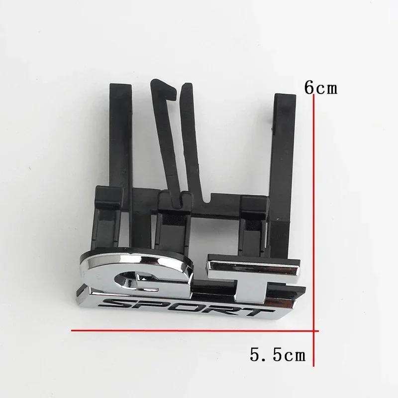 For VW Volkswagen Jetta MK5 Golf Chrome Silver GT Sport Logo Front Grill Emblem Badge Car Decals for Volkswagen VW Polo Golf Pas