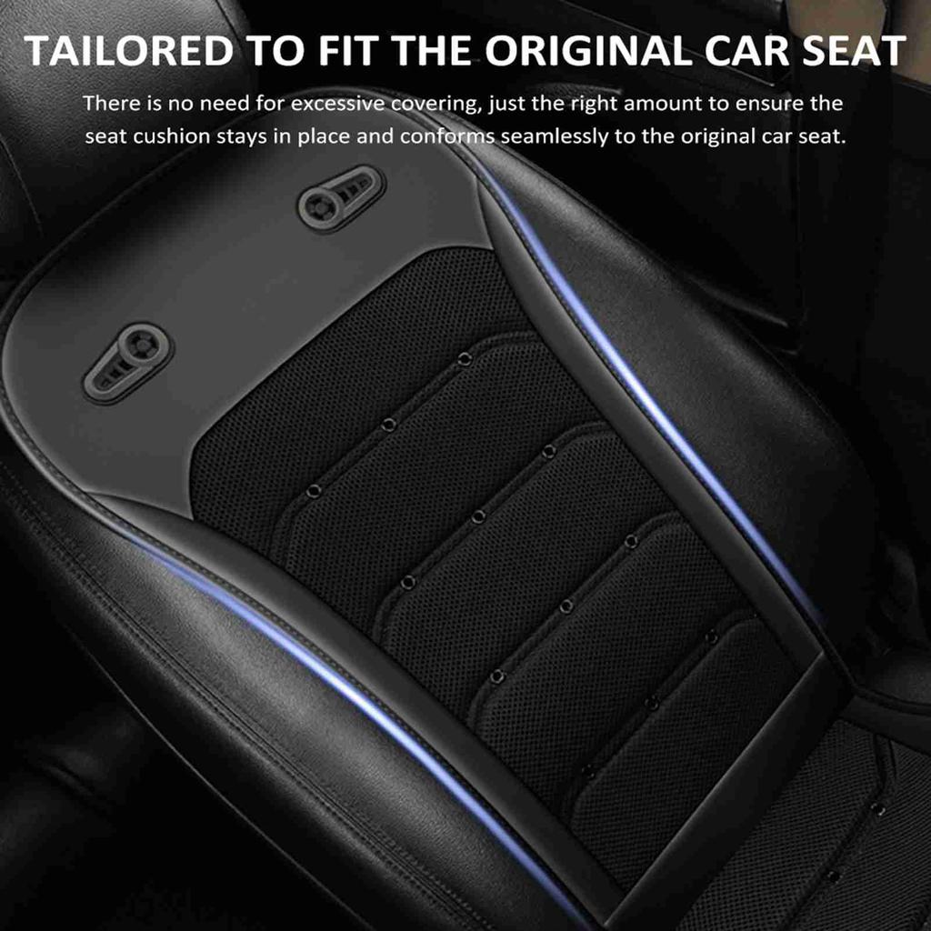 12V/24V Car Cooling Seat Cushion Ventilated Breathable Seat Cover with Fans Summer Cool Seat Pad for Car Truck Brown Cooling