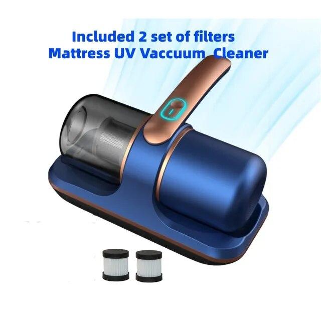 New Wireless Mattress Vacuum Cleaner Cordless Handheld UV-C Bed Dust Remover Indepth Cleaning Sofa Specialist 12Kpa Powerful Suction