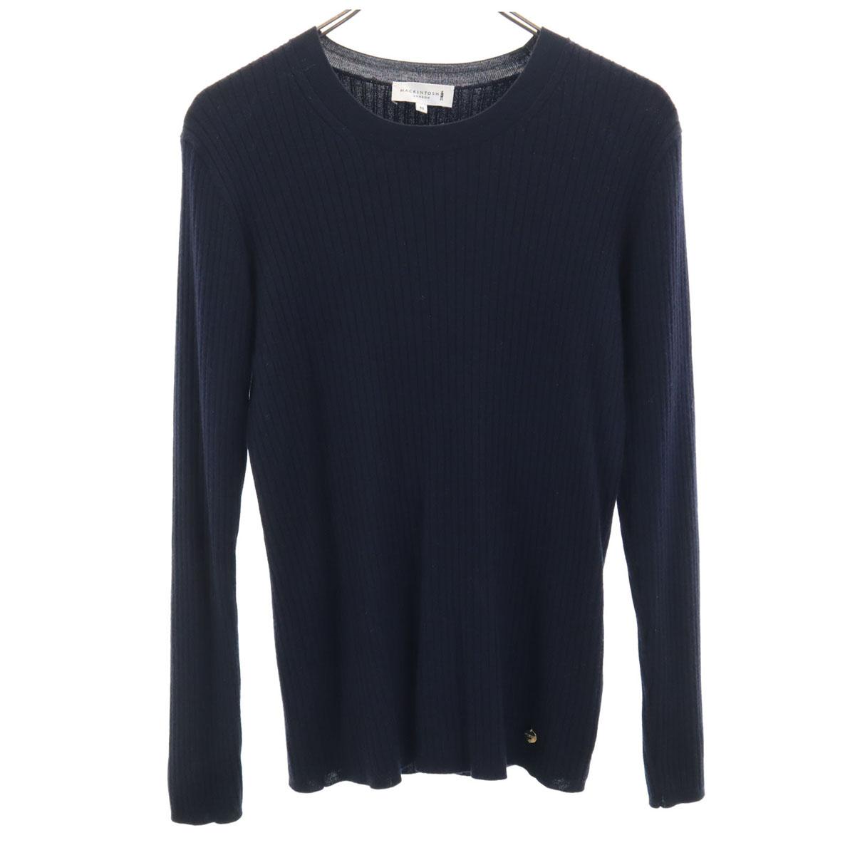 

MACKINTOSH LONDON Long sleeve rib knit 40 Navy sweater Women Used