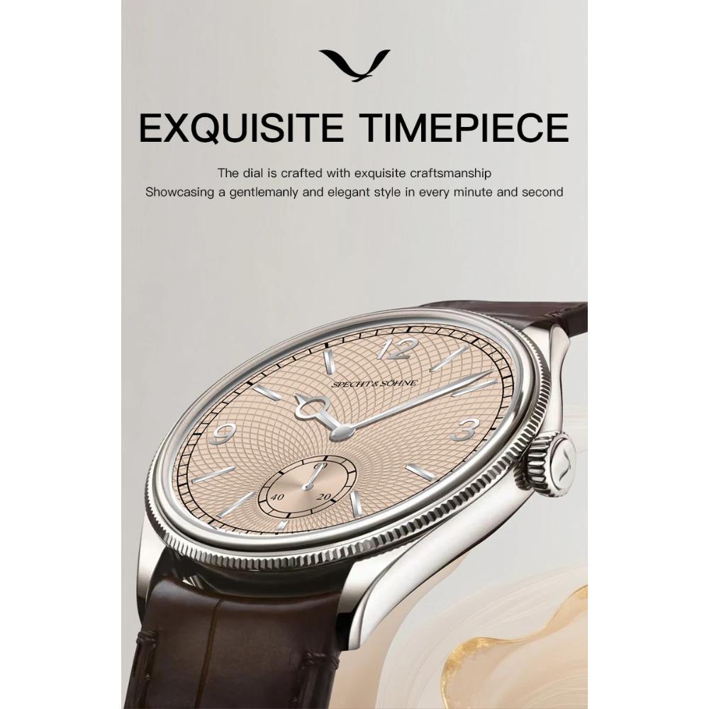 New Fashion Specht & Söhne 38.5MM Mechanical Watches For Men Seagull Movt Sapphire Crystal Business Watch Relogio Masculino