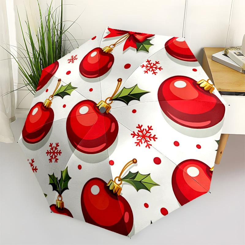 1pc Christmas ornaments Automatic Umbrella Portable Home Essential Umbrella, Iron Umbrella Structure Suitable for All Seasons yy251123167