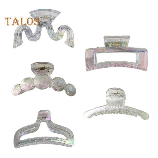 Women Hair Claw Transparent Design Strong Grip Hair Clip Back Head Large Size Hair Organizer Hairstyles Accessories