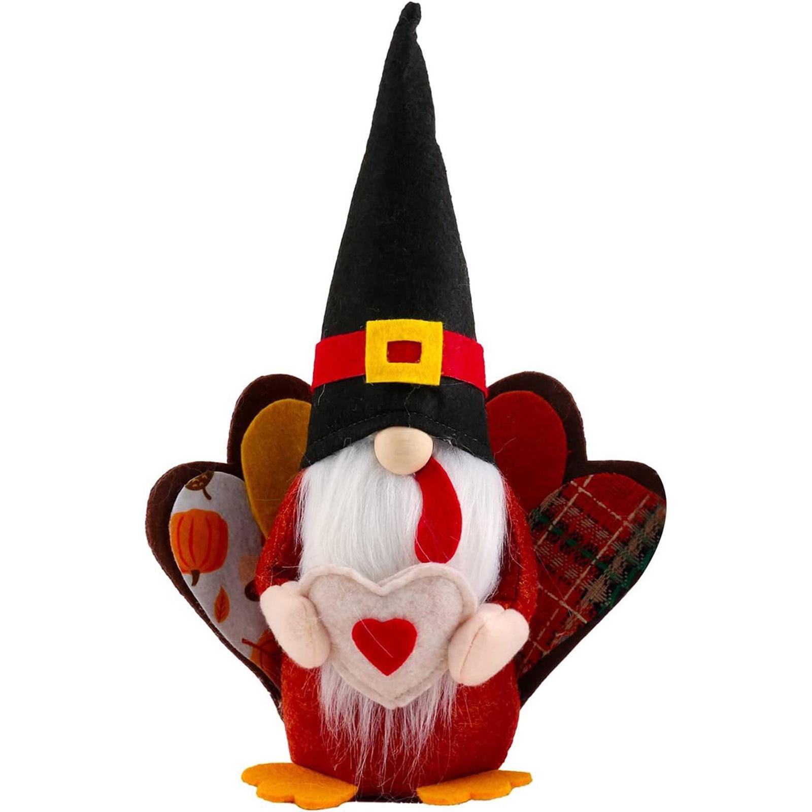 Cross-border Thanksgiving Turkey Ornament - Faceless Doll Autumn Harvest Decoration 24cm x 12cm x 33cm