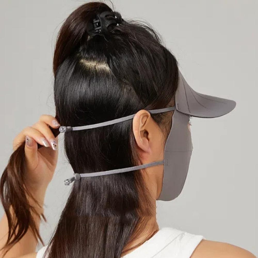 Breathable Ice Silk Face Mask UV Resistant Hat Summer Face Cover Face Sunscreen Mask  Cycling