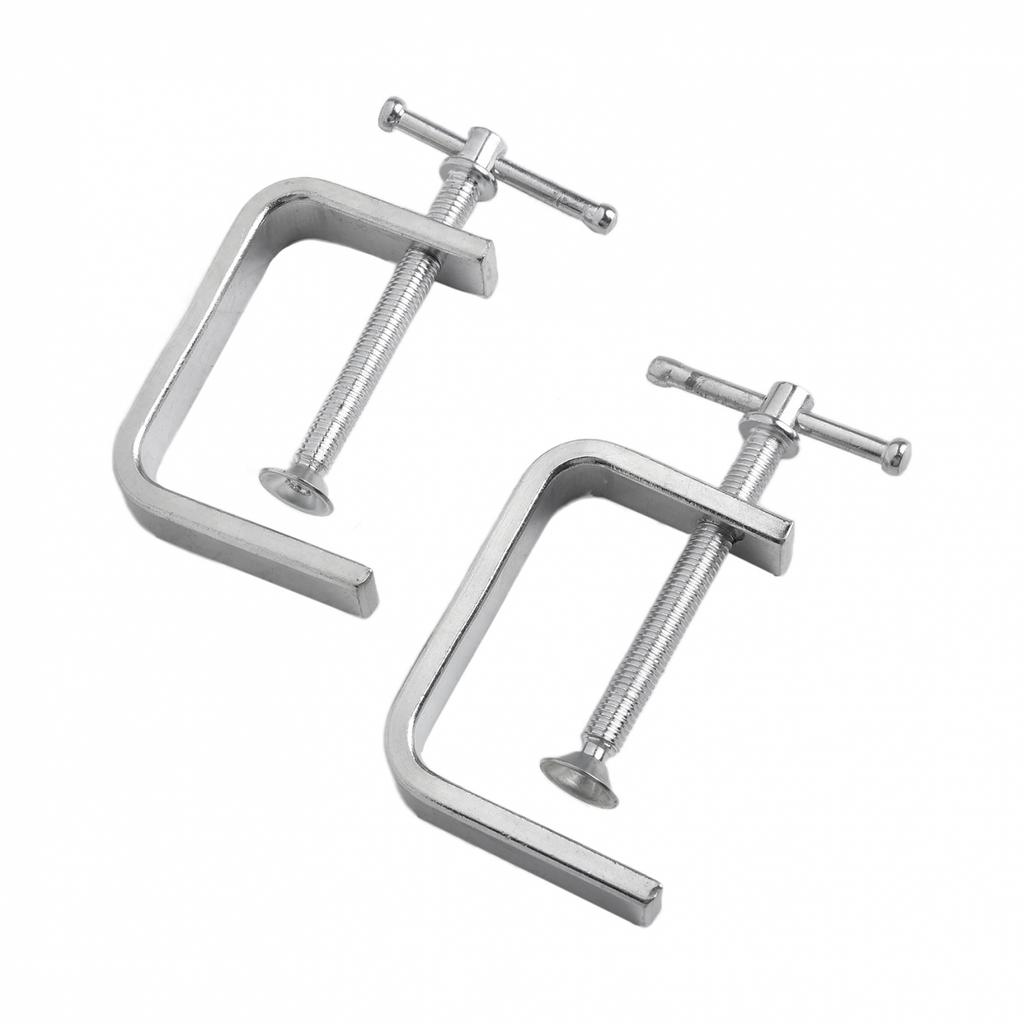 2pcs 50-100mm Woodworking Clamp C-Clamp G-Clamp For Wood Plastic Drilling Fixing