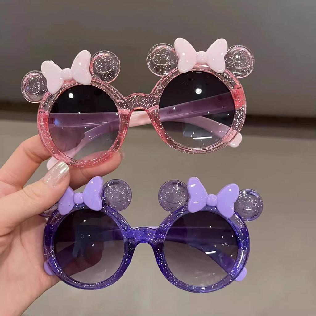 Girls Boys Cute Animal Cartoon Ears Sunglasses Outdoor Sun Protection Children Vintage Sun Glasses Protection Kids Glasses