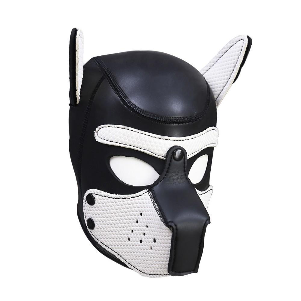 Sexy Dog BDSM Bondage Puppy Play Hoods Slave Rubber Pup Mask Fetish Adult Games Couples SM Flirting Games Toys For Erotic