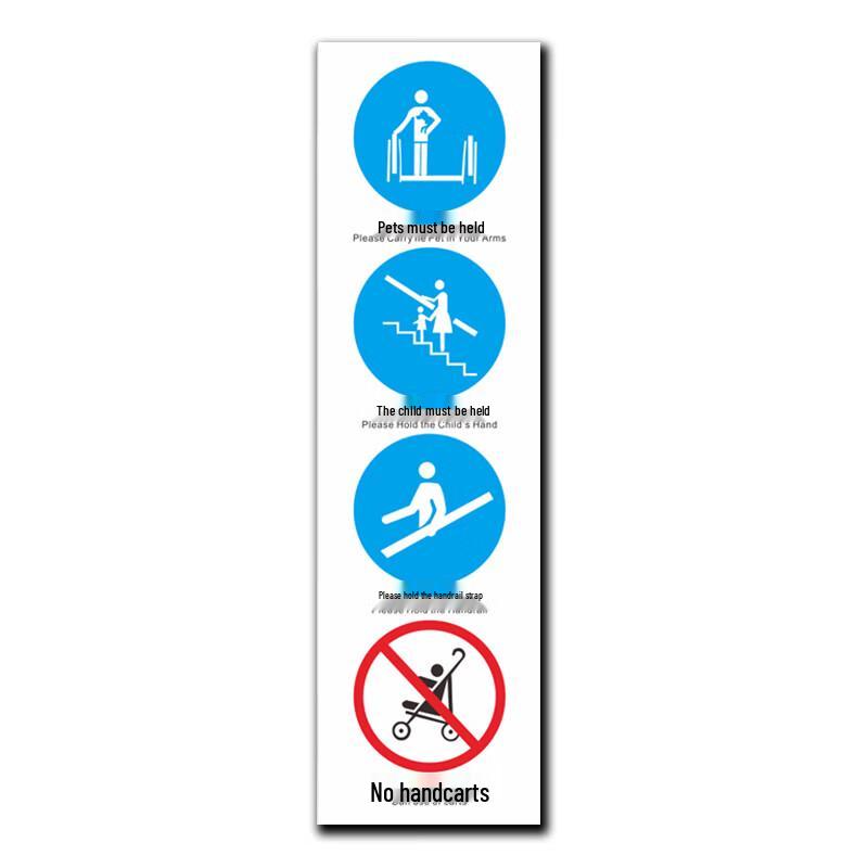 Escalator Safety Warning Sign Sticker