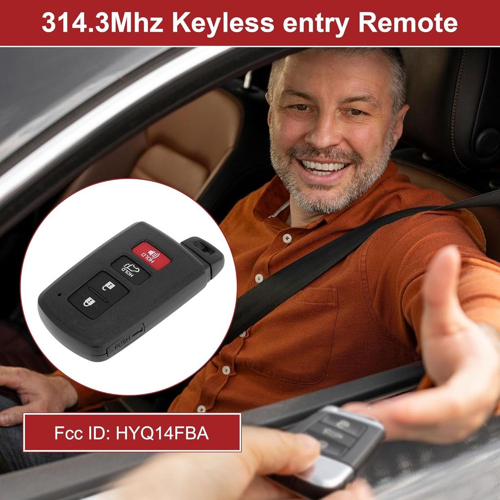 ACROPIX HYQ14FBA 314.3MHz Keyless Entry Remote Key Fob for Toyota RAV4 2013-2018 8A Replacement Car Key