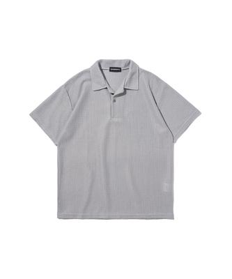 OTHERFITS Summer Mesh Open Collar Knit (Grey)