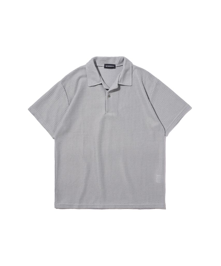 OTHERFITS Maglia Estiva a Rete con Scollo Aperto (grigio)
