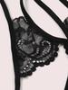 Lace Crotchless Bra G-string Set 2pcs Erotic Cutout Bra Open Cup Bra Hollow Out Underwears Women Lingerie