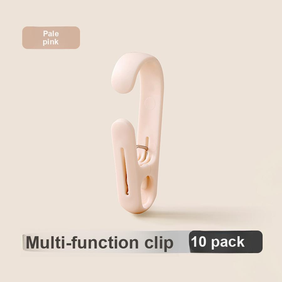 Dual-Head Long Tail Hooks Multi-Functional Hooks for Kitchen Bathroom Hanging Storage Fixing Tool 10 pcs 1.3×8×3cm светло-розовый