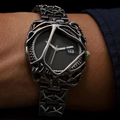 AAA Retro Black Strap Y2k Quartz Watch Men Antique Alabaster High Quality Personalize Unisex Medieval Fashion Creative Clock