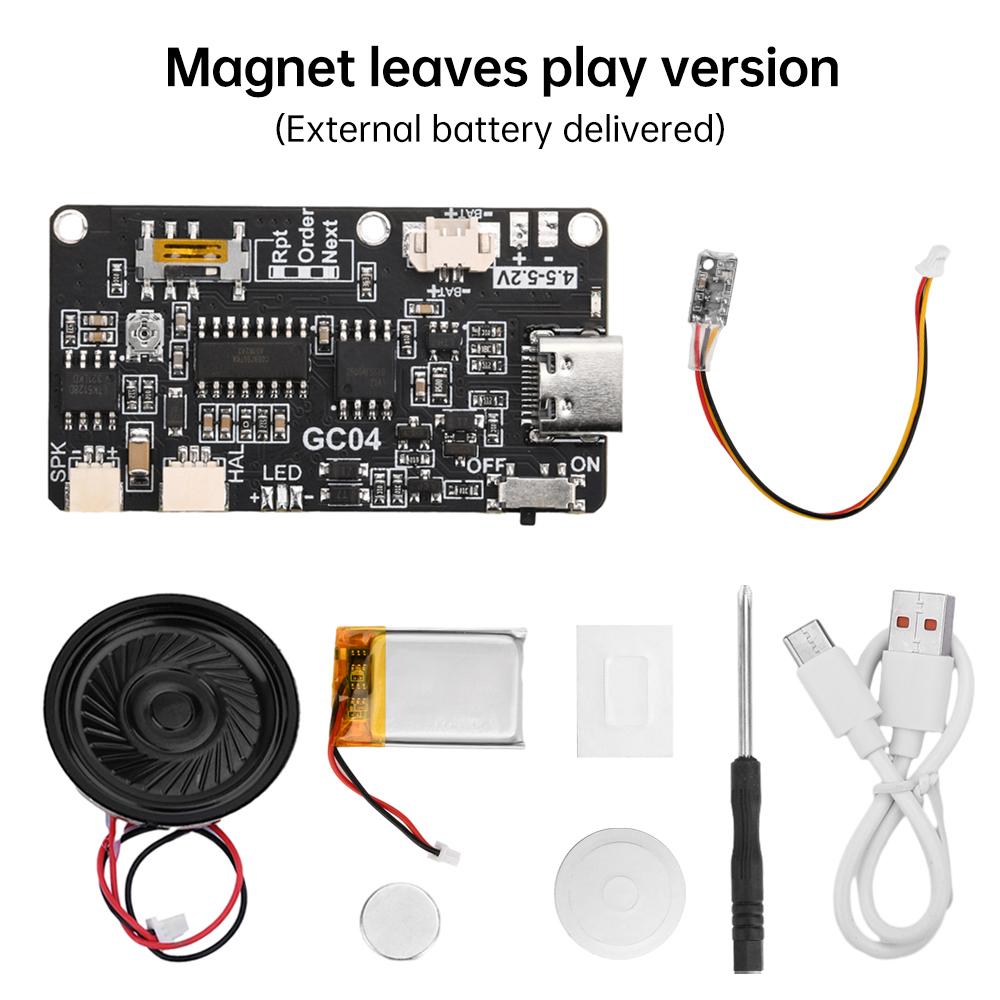 GC04 Magnetron Recording Card Movement Creative Gift Box Christmas Birthday Card Music Cover MP3 Download Voice Module TYPE-C