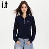 Izzue Women's Half-Zip Polo Long-Sleeve T-Shirt