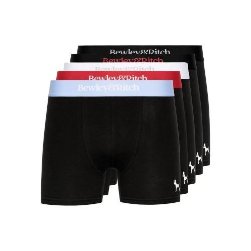 Bewley & Ritch Boxer da uomo Columba (Confezione da 5) M