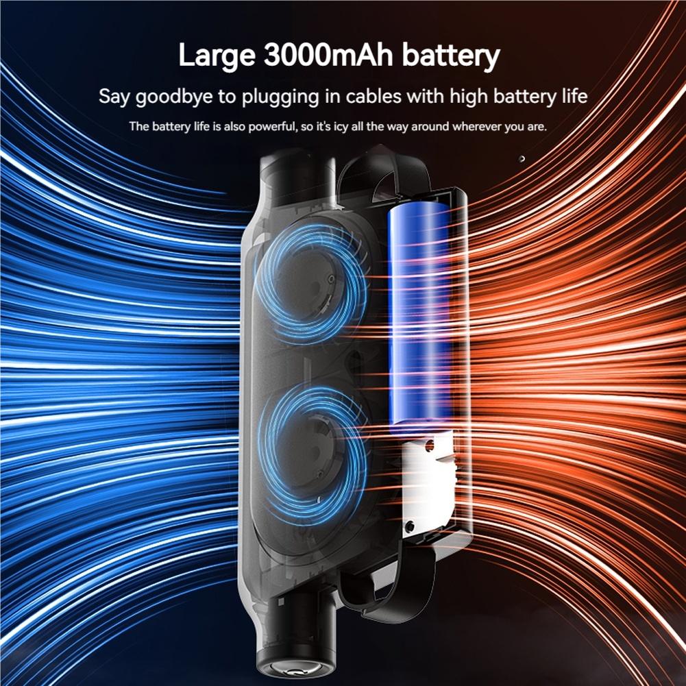 Portable Car Seat Fan for Front Rear Seat Passenge Type-C Powered Headrest Cooling Air Fan Adjustable Strap Car Interior Fan