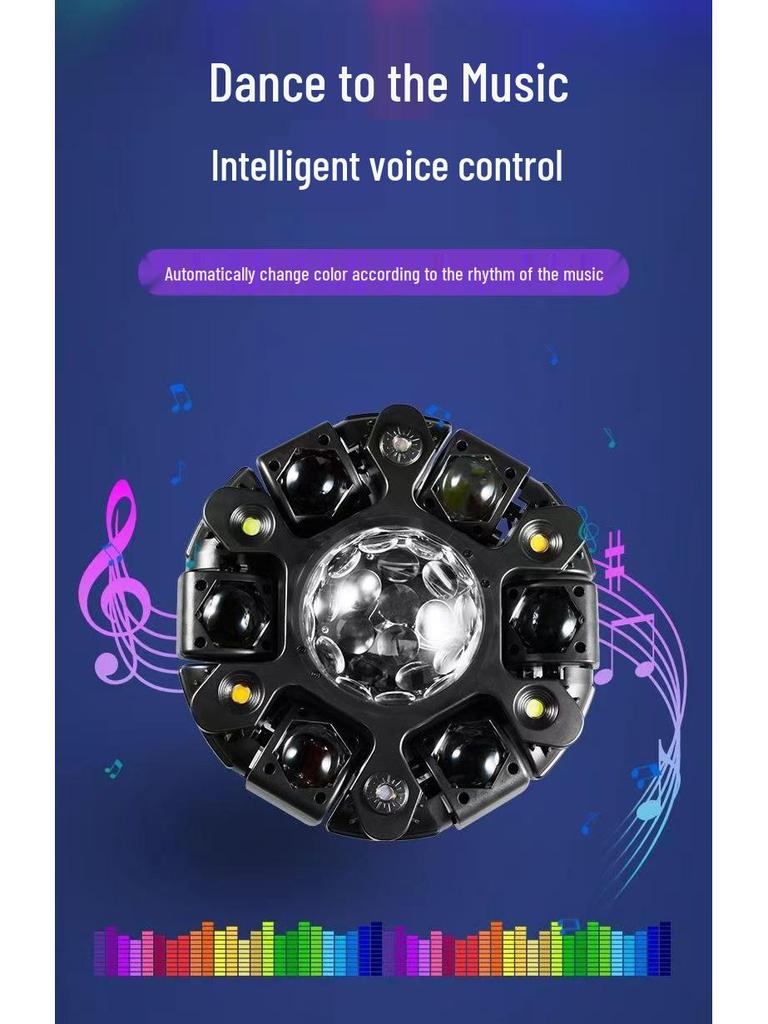 2025 Bee Eye Six-Arm Vajra Laser Bar Disco Stage Light with Strobe and Rotating Effects
