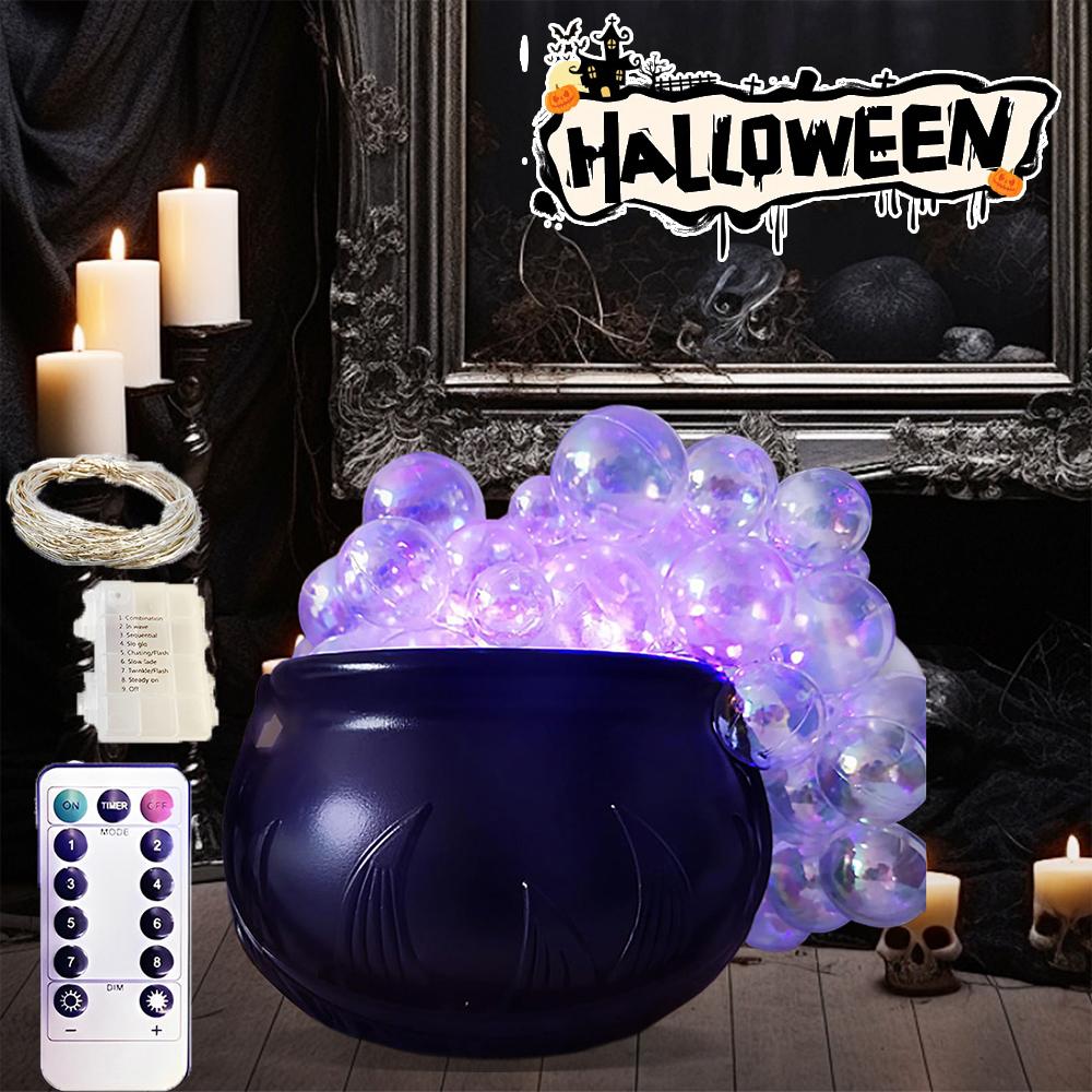 Halloween DIY Bubbling Cauldron Black Plastic Bowl Home Kitchen Room Party Table Decorations Indoor Gifts Spooky Vintage Decor