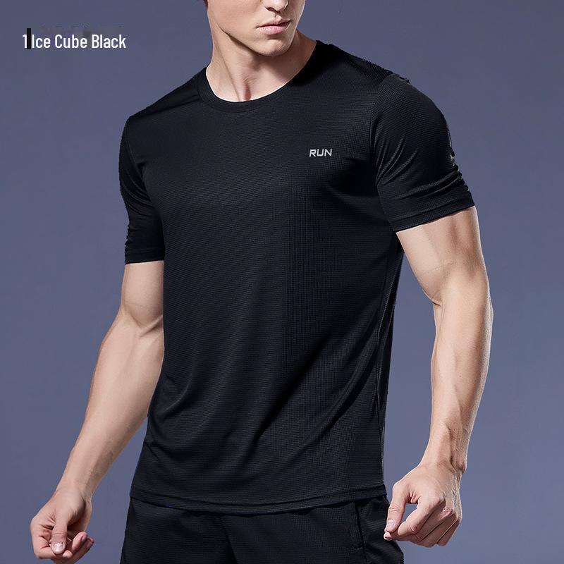 Men's Quick-Dry Summer Sports T-Shirt - Breathable, Loose Fit for Fitness, Running, and Basketball, Round Neck, Short Sleeves.