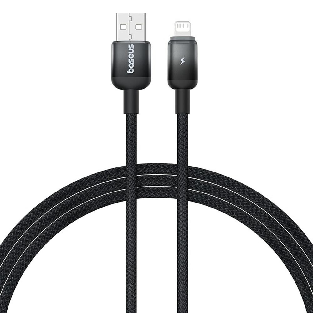 BASEUS Discolor Series 1m Fast Charging Cable USB-A to iP 2.4A Nylon Braided Data Cord