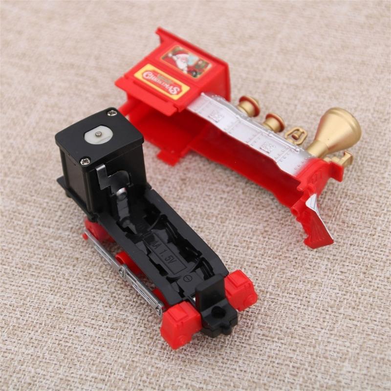 Plastic Christmas Toy Train and Truck Set with Battery Operated Motion for Holiday Shelf Display, Kids Ages 3+ and Family Use