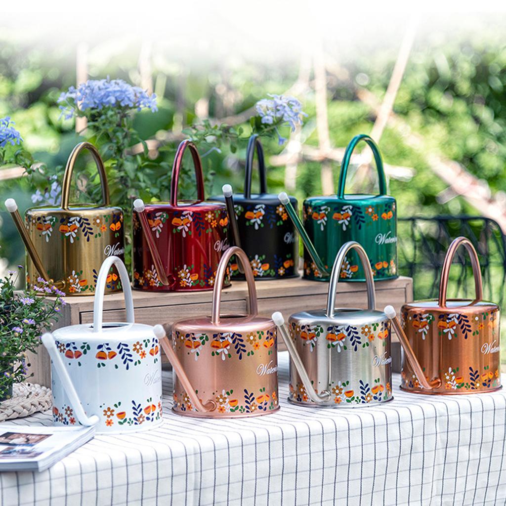 Watering Can 1.3L Stainless Steel Long Spout Watering Can for Indoor Outdoor House Plants Garden