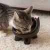 Bow-Tie High-Leg Cat Bowls Large-Diameter Neck Protection Ceramic Pet Bowls Cute Anti-Slip Cat Water Bowl for Cats and Dogs