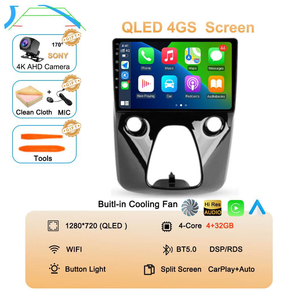 Android 14 Car Radio For Peugeot 108 For Toyota Aygo B40 2014-2021 Multimedia Video Player Navigation Stereo GPS 2din 2 Din DSP