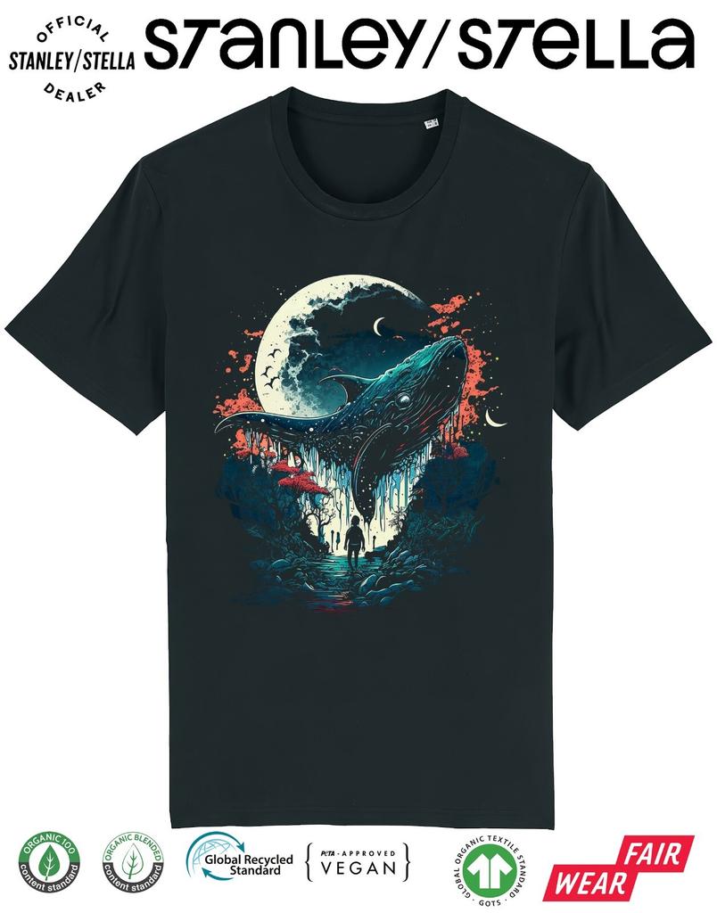 Mens Scuba Diving T-Shirt Mens Womens Tees Top Ocean WHALE Art Sea / Cotton