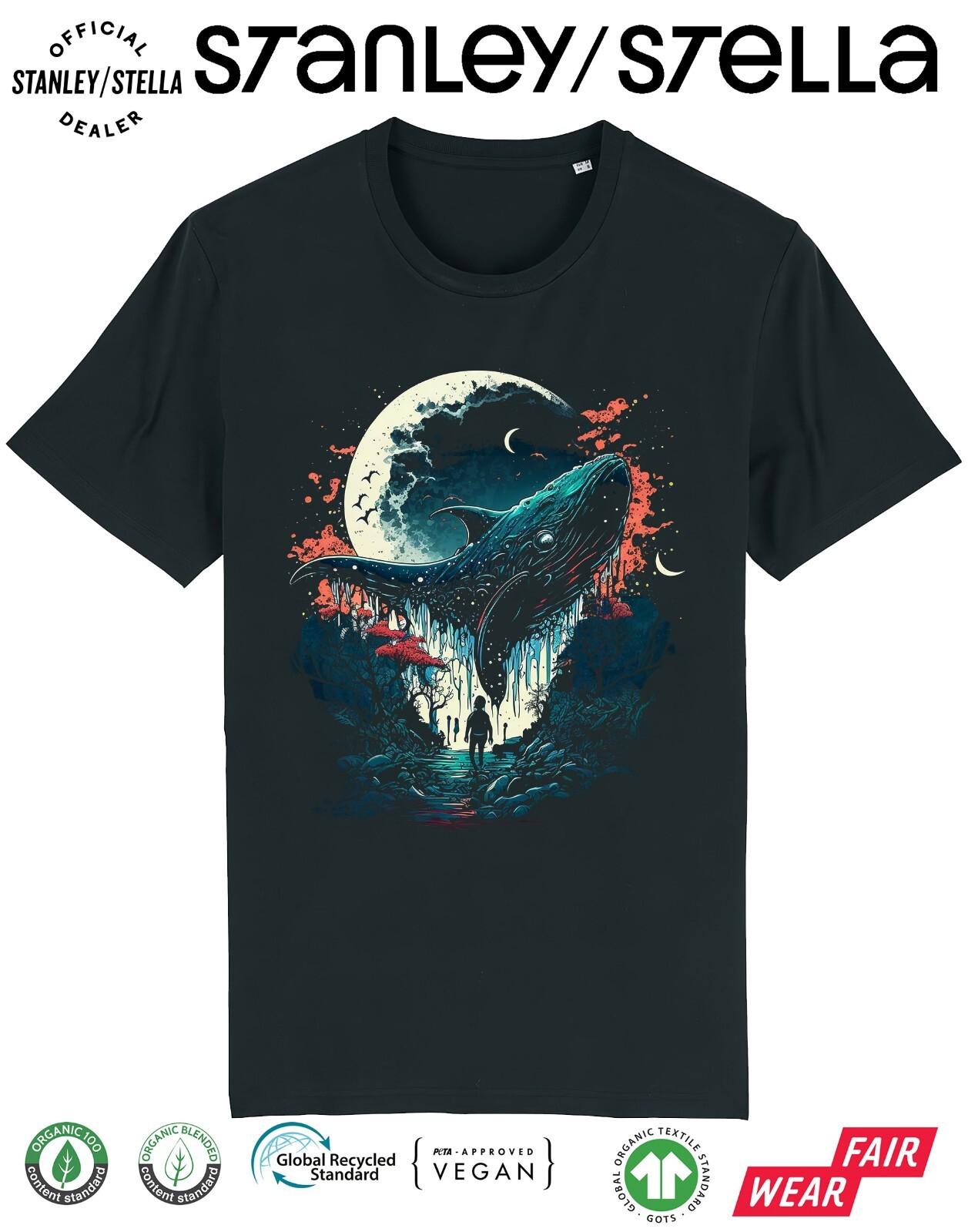 Mens Scuba Diving T-Shirt Mens Womens Tees Top Ocean WHALE Art Sea / Cotton S