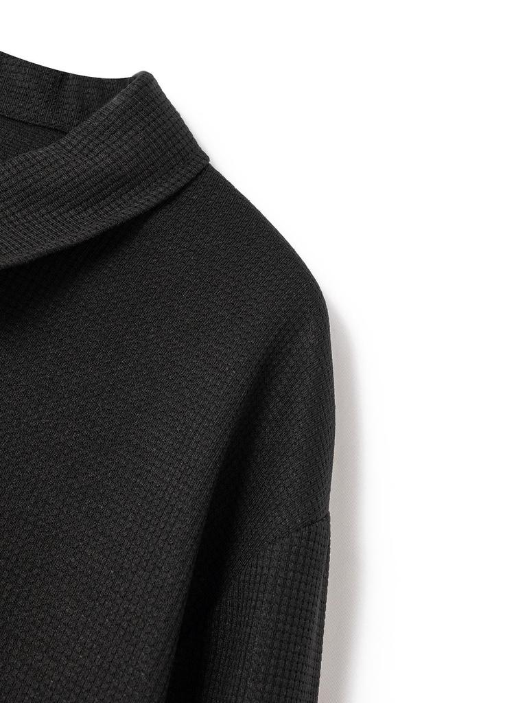 Herren Herbst Waffelstrick Reißverschlusstasche Revers Cardigan